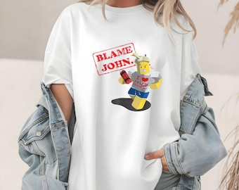 Camiseta Shedletsky Blame John Roblox PNG, Ropa de fan de Forsaken (Descarga digital)