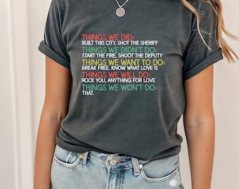 Funny Music Quote PNG: Retro Rock Song Lyrics Design (Digital Download)