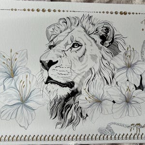 Regalità selvaggia- dipinto a mano - pezzo originale su carta Fabriano Artistico 640 g (57x38cm) - acquarello e china