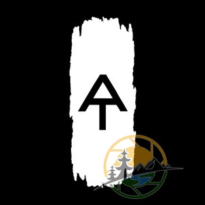 AT Appalachian Trail White Blaze Rugged Marker Vinile Decalcomania per finestra Adesivo per escursionisti