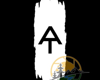 AT Appalachian Trail White Blaze Rugged Vinyl Window Decal