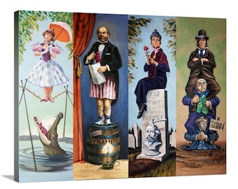 9"x12" Haunted Mansion Stretch Portrait Canvas - Haunted Mansion Inspired Stretching Paintings