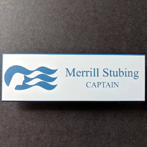 The Love Boat Merrill Stubing Captain Name Badge Tag Cosplay Halloween Costume Accessory