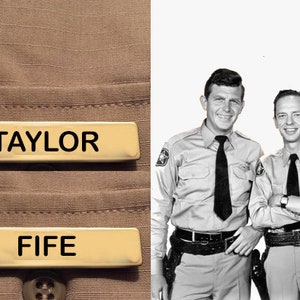 Andy Griffith Show Taylor or Fife Name Badge Brass Metal Halloween Cosplay Costume Prop Mayberry