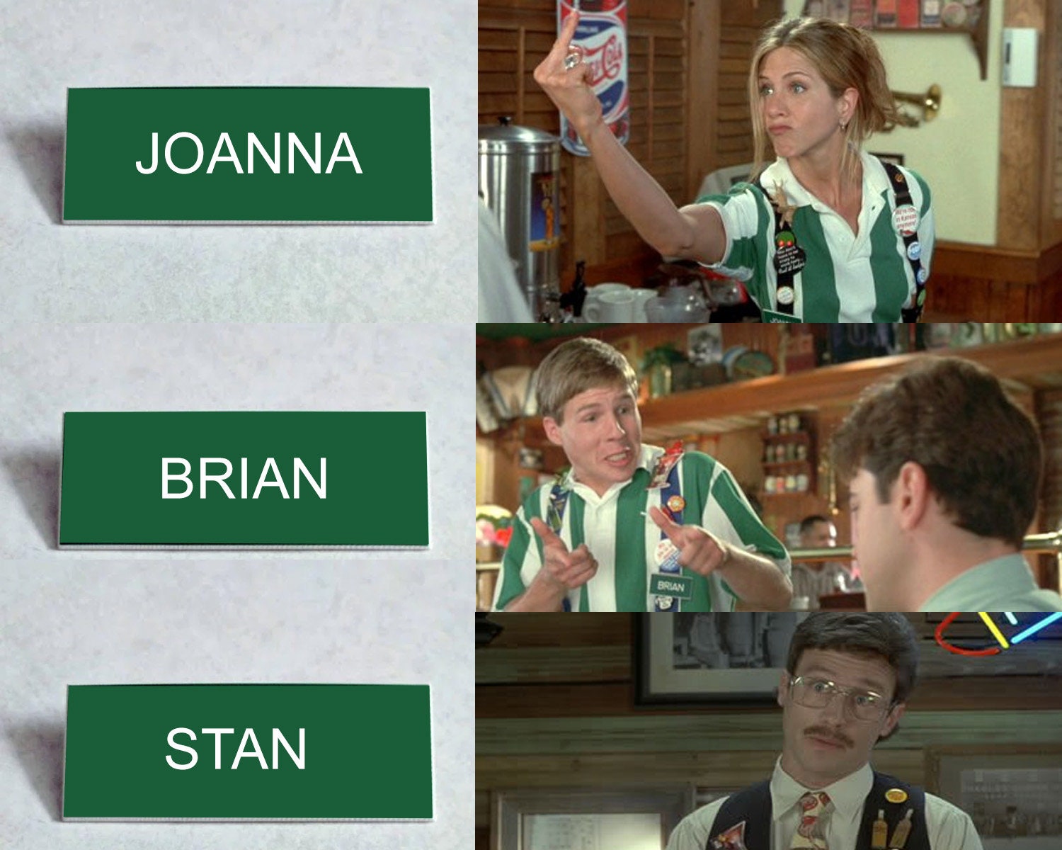 Office Space Chotchkie's Flair Name Badge Brian Joanna - Etsy