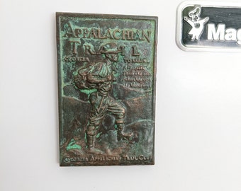 Pequeño imán Appalachian Trail AT Springer Mountain Summit Terminus Sign Ornament Decoration Georgia Hiking Gift
