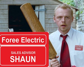 Shaun of the Dead Foree Electric Name Badge for Cosplay, Halloween, Comicon