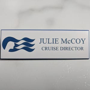 CUSTOM - YOUR NAME - The Love Boat Julie McCoy Name Badge Tag Cosplay Halloween Costume Accessory