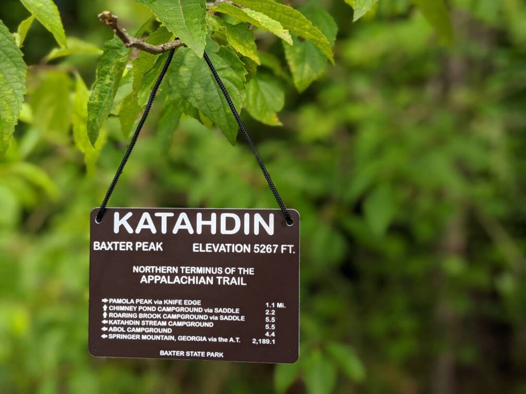 Appalachian Trail AT Mount Katahdin Summit Sign Ornament