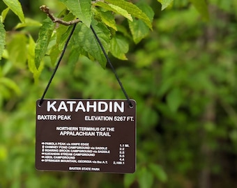 Appalachian Trail AT Mount Katahdin Summit Sign Ornament Decoration  3"H x 4.25" L