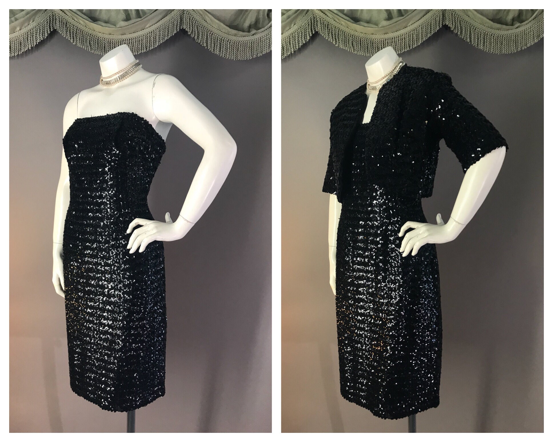 sequin 50s dress