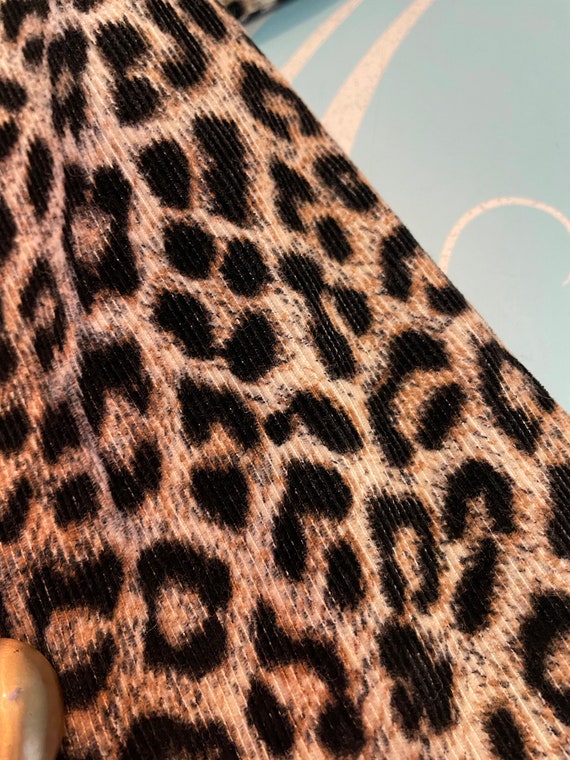 1960s coat jacket vintage 50s LEOPARD CORDUROY TO… - image 2