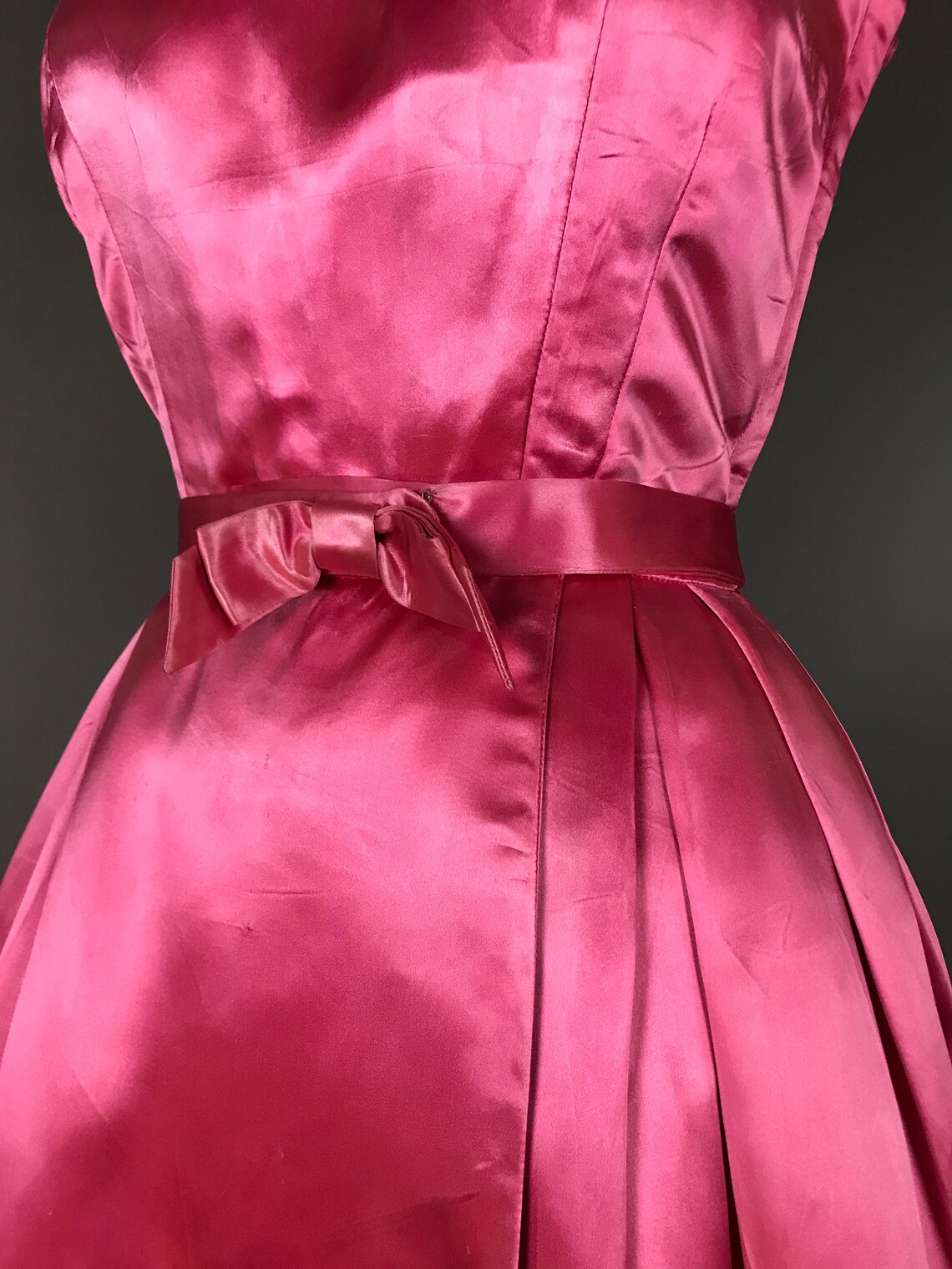 1960s Dress Coat Set Vintage 60s PINK SATIN RHINESTONE Fit Etsy