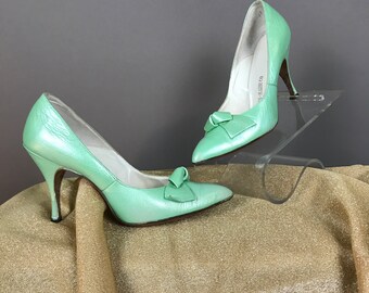 mint green shoes