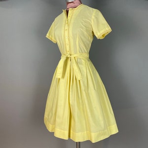 Vintage 60s Yellow Dress Sleeveless Cotton Sundress M
