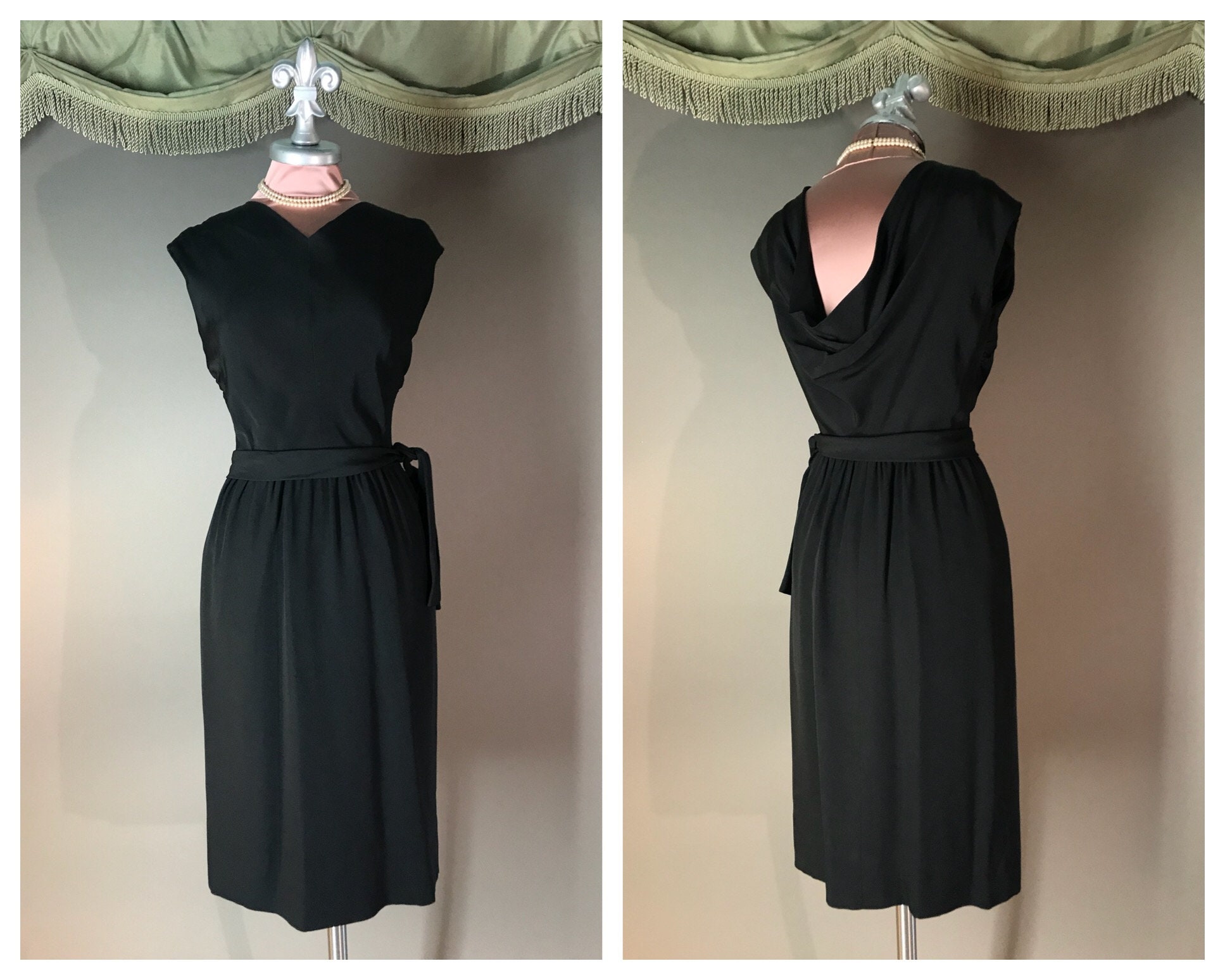 black 1950's dress