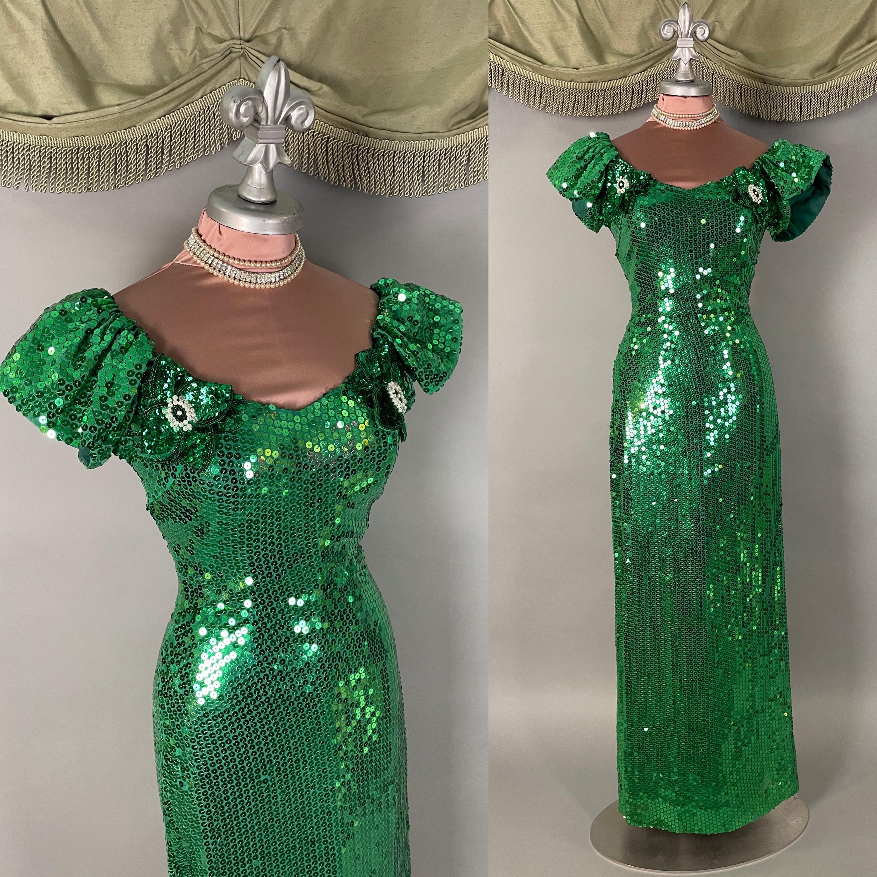 green 80s dress 80s Dress | Oscar de la Renta Saks Fifth Ave main image 0