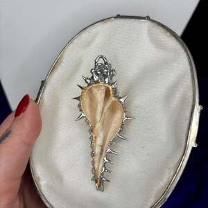 Handlödd onormal dekonstruerad snäckskalhänge Gem-kedja halsband