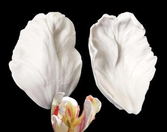 Large Peony Rose Tulip Orchid Flower Petal Veiner Silicone Mould Sugar Fondant Mold Size 2.35" by 1.66" approx