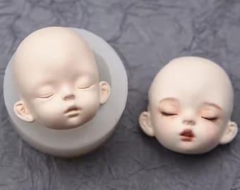3D Head Silicone Mold Handmade Plaster Mold Fondant Chocolate Mold Biscuit Sugar Craft Mold