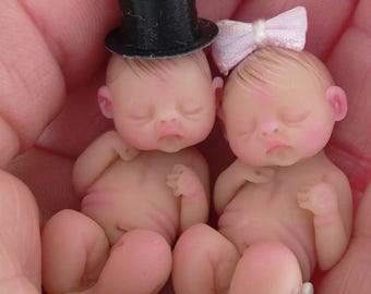 3D baby Mold,silicone mold, polymer clay mold, resin, plaster, soap, candle,baby