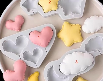 Heart Star Cloud Balloon Lollipop Silicone Mold Fondant Cake Decorating Tool Sugarcraft Chocolate Resin Clay Candle Mold Bakewar