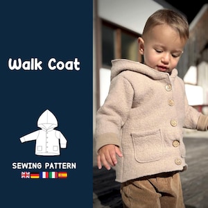Walk Coat Sewing Pattern for Kids Pattern PDF Beginner Sewing Pattern Jacket Baby Newborn Kid Toddler Child Sewing Pattern Easy PDF Pattern