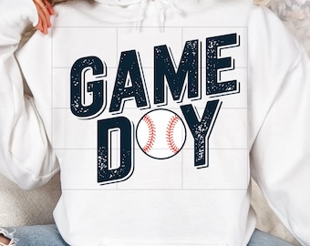 Game Day Baseball PNG, Baseball PNG,  Vintage Baseball Sublimation, Sports PNG, Baseball Shirt Design, Retro Baseball Graphic, Baseball Mom