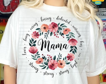 boho floral png, mama sublimation, abstract floral png, mother’s day png, mama png, mom shirt png, boho mama png, mom wreath png