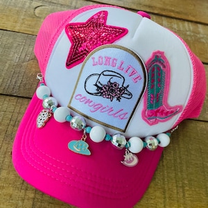 Longlive cowgirls trucker hat. So cute and an eye catcher!