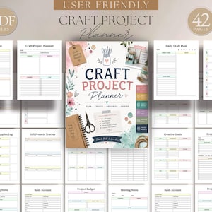 Craft Project Planner, DIY Workbook for Creative Organization