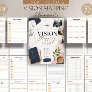 Vision Mapping Planner, digitaal werkboek voor het stellen van doelen voor levensplanning (PDF)