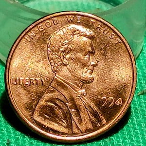 1994 Philadelphia Mint Lincoln Memorial cent avec double coin avers et double coin revers AU 58 FS801