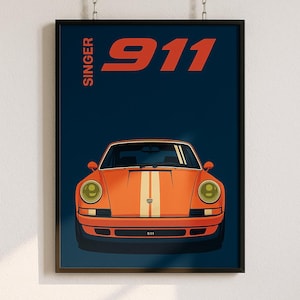 Porsche 911 Print Porsche Wall Art Vintage Porsche Poster Porsche Poster Classic Car Porsche Digital Print Porsche Artwork Car Poster