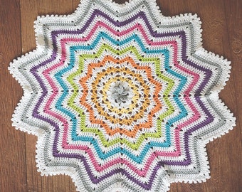 Baby Blanket CROCHET PATTERN Easy NEWBORN Beginner Baby Build A Multicolor Shell