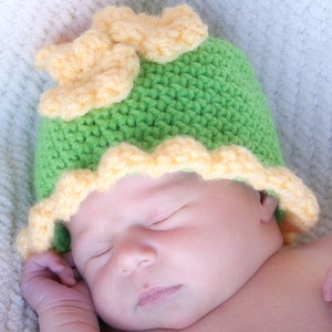 Baby Hat CROCHET PATTERN Beginner Beanie Cap Pretty Petal in 5 sizes 0-10 years image 4