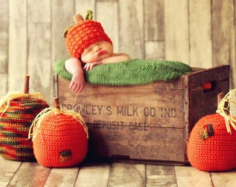Patrón de crochet para gorro de calabaza: accesorio de Halloween para bebés y niños (PDF)