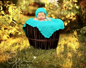 CROCHET PATTERN EASY Child Baby Kid Blanket Bonnet Set Beginner Build A Shell2
