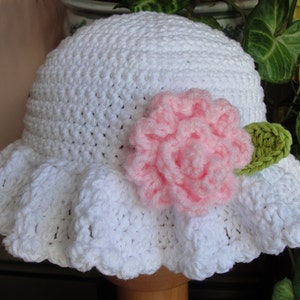 PDF CROCHET PATTERN Baby Child Wedding Hat and Purse image 2