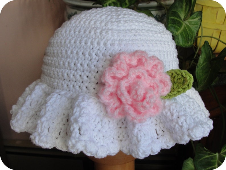 PDF CROCHET PATTERN Baby Child Wedding Hat and Purse image 2