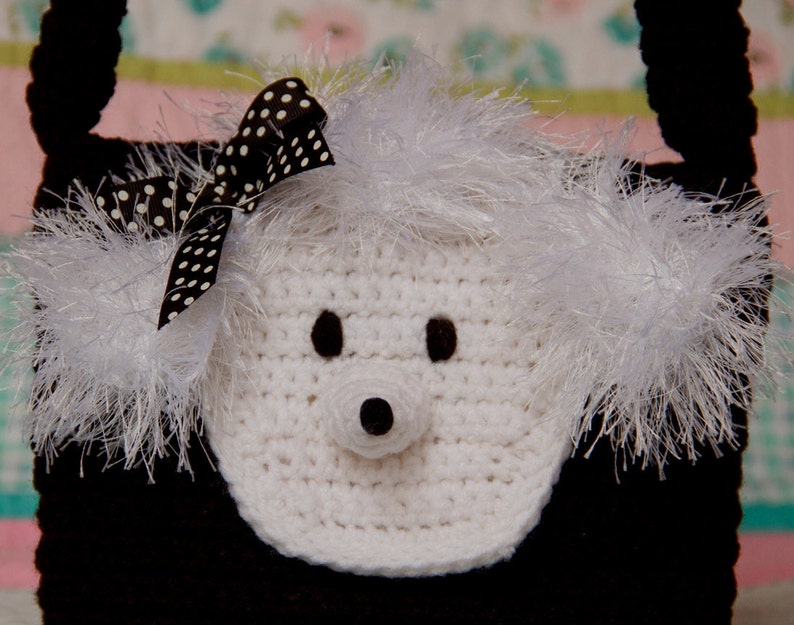 Girl Purse PDF CROCHET PATTERN Easy Animal Bear and Poodle Purse image 2