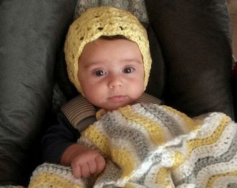 Baby Blanket Crochet Pattern Easy PDF — Newborn Car Seat/Stroller Afghan — Beginner Friendly