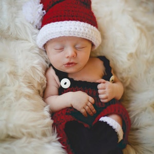 CHRISTMAS Crochet Pattern Santa Set Baby Christmas Photography Prop BOTH Boy and Girl image 4