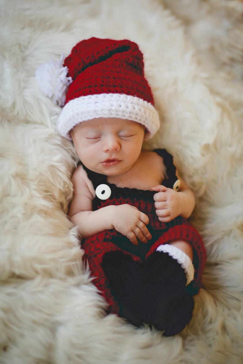 CHRISTMAS Crochet Pattern Santa Set Baby Christmas Photography Prop BOTH Boy and Girl image 4