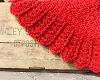 Baby Blanket CROCHET PATTERN  Afghan Newborn Car Seat Stroller Build A Shell Border