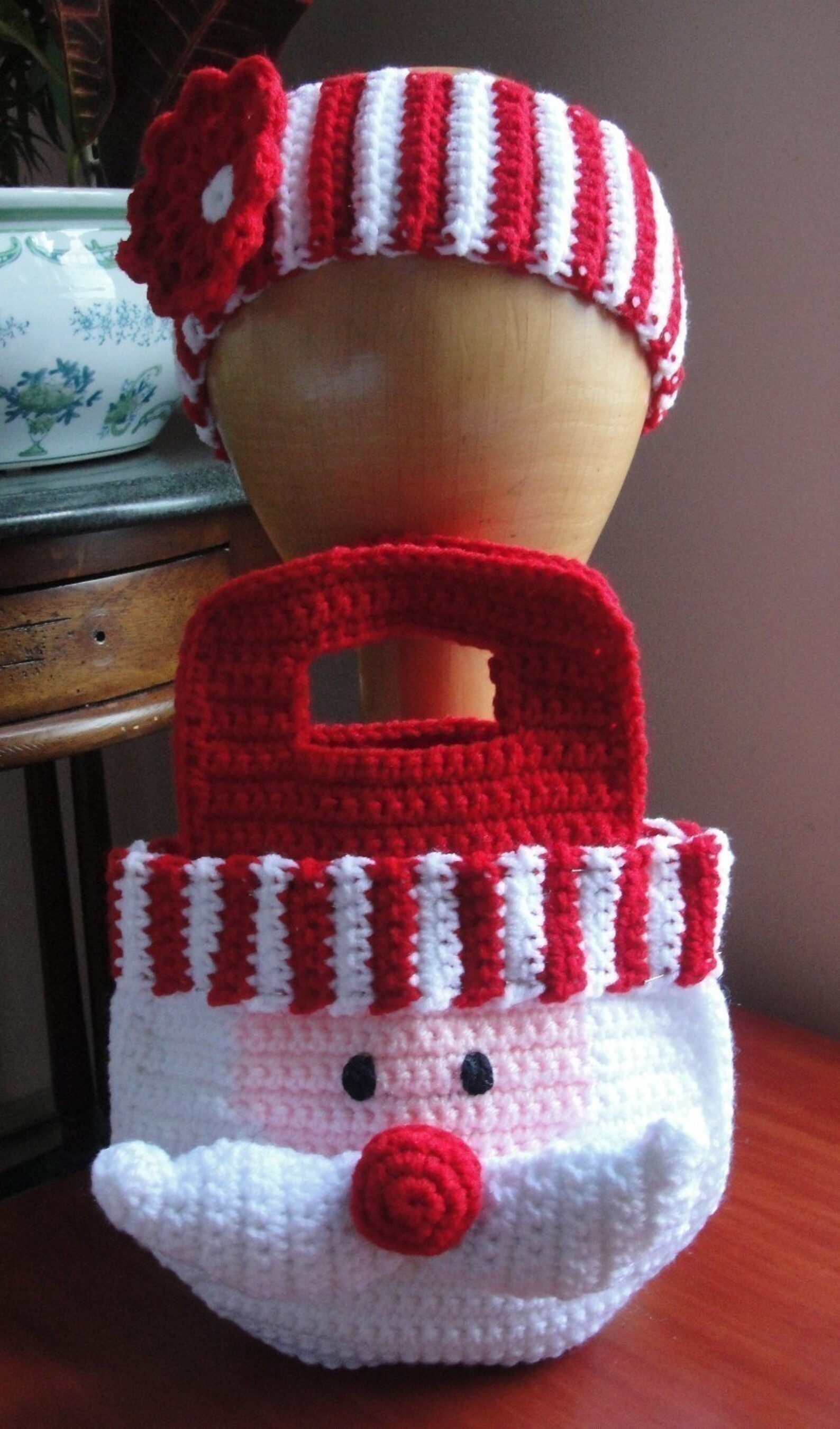Girl CROCHET Pattern Santa Purse Christmas Bag and Striped Etsy