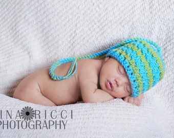Baby Hat Easy CROCHET PATTERN Pixie with Tail