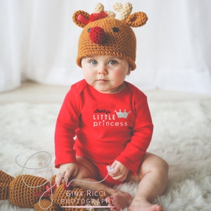 REINDEER Crochet PATTERN HAT in 5 Sizes & Reindeer Doll Christmas - Etsy