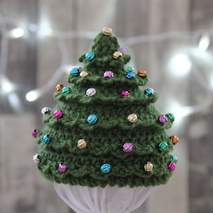 Christmas CROCHET PATTERN HAT Christmas Tree Hat Newborn to Teen/Adult image 6