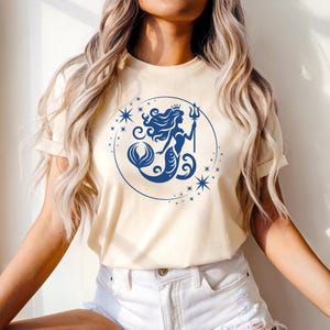 Mermaid Queen T-Shirt: Starry Beach Graphic Tee